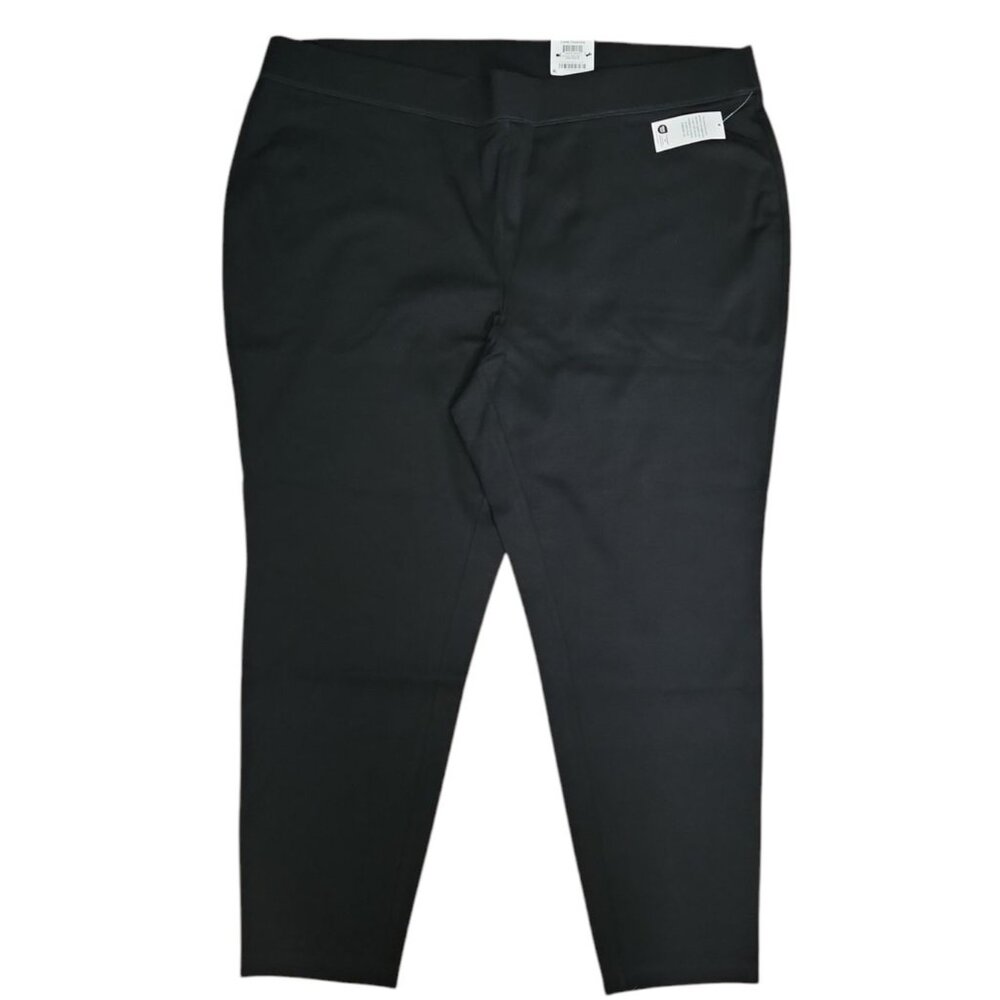 INC International Concepts Pants Womens Plus Size 26W Solid Black Pull On Skinny
